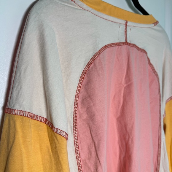 Urban Outfitters BDG Colby Seamed Long Sleeve Tee Color Block Size Medium - Picture 8 of 12